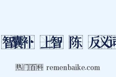 智囊补·上智·陈瓘反义词是什么意思的图片